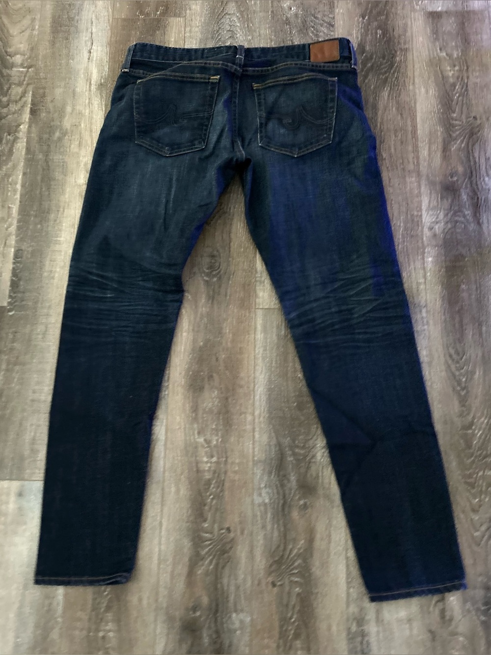 Ag Adriano Goldschmied Men’s Slim Straight Dark Blue Jeans